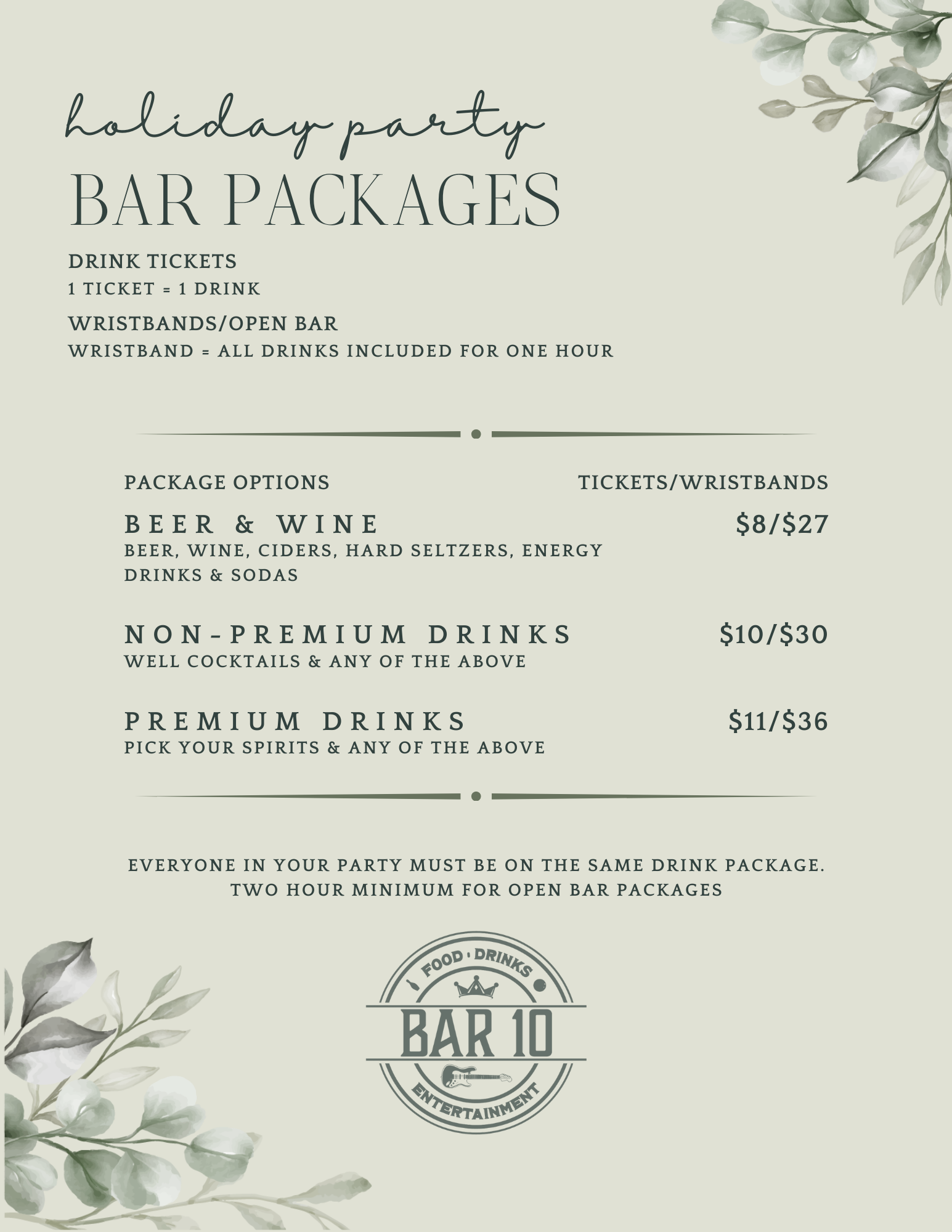 Holiday Parties — Corbin Bowl