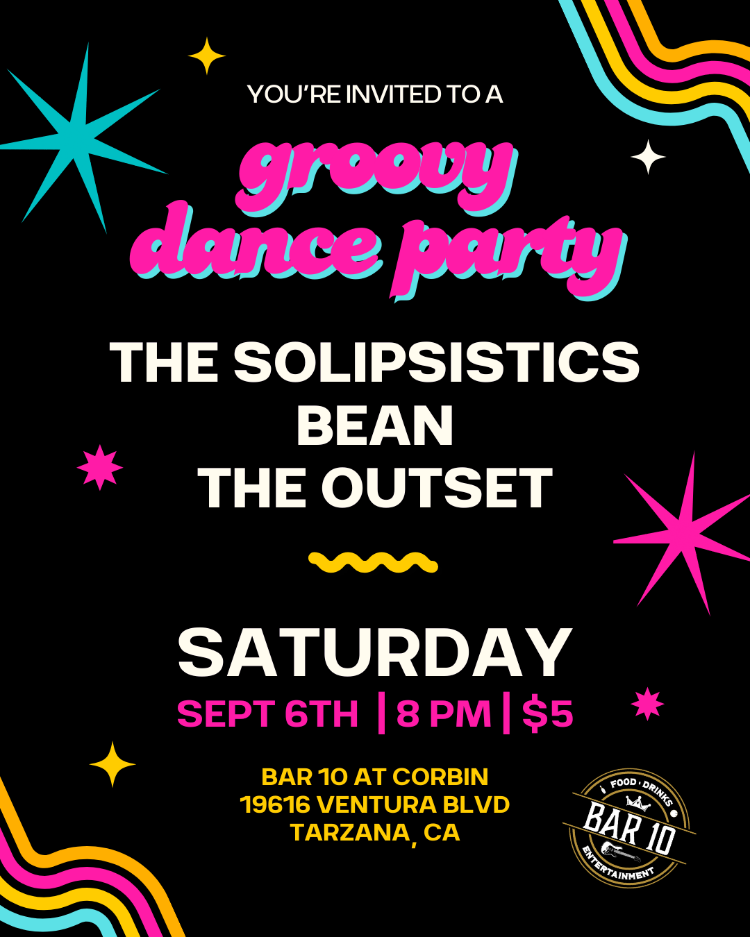 Groovy Dance Party with The Solipsistics, Bean, and the Outset