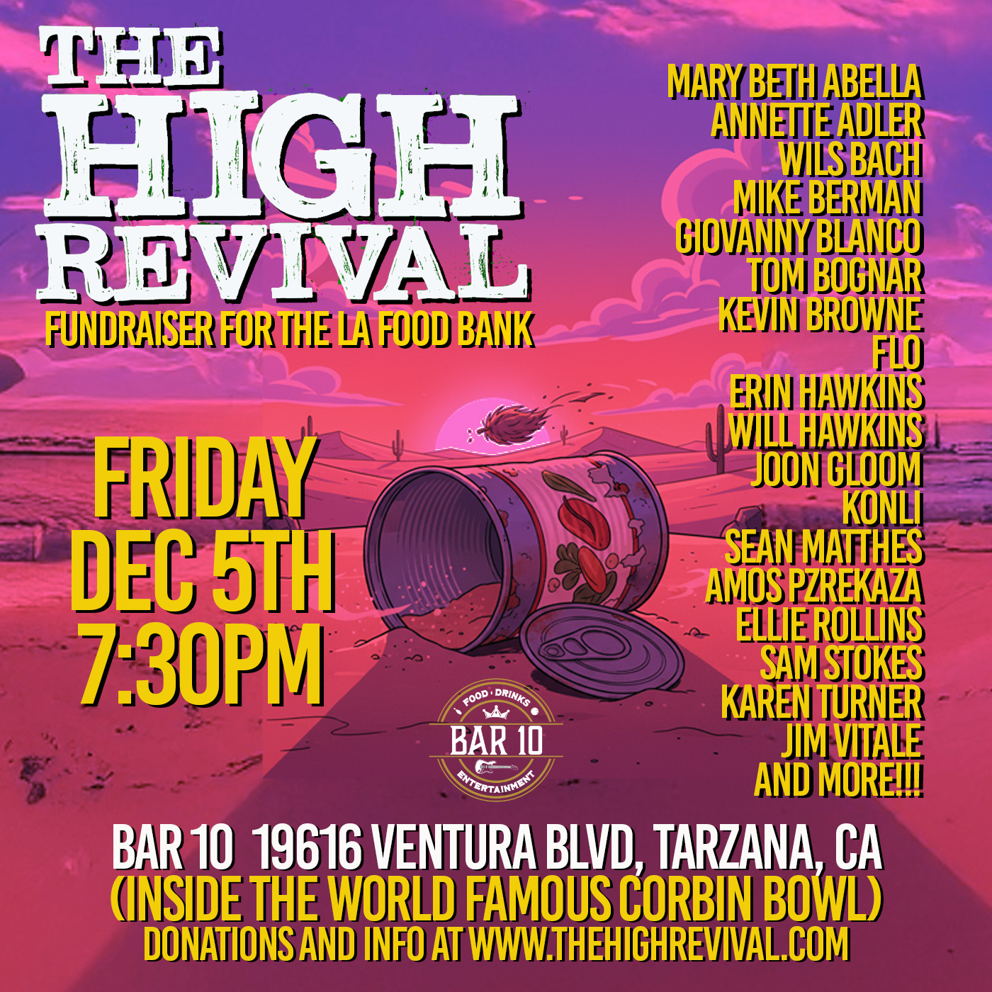 The High Revival Fundraiser for the LA Food Bank