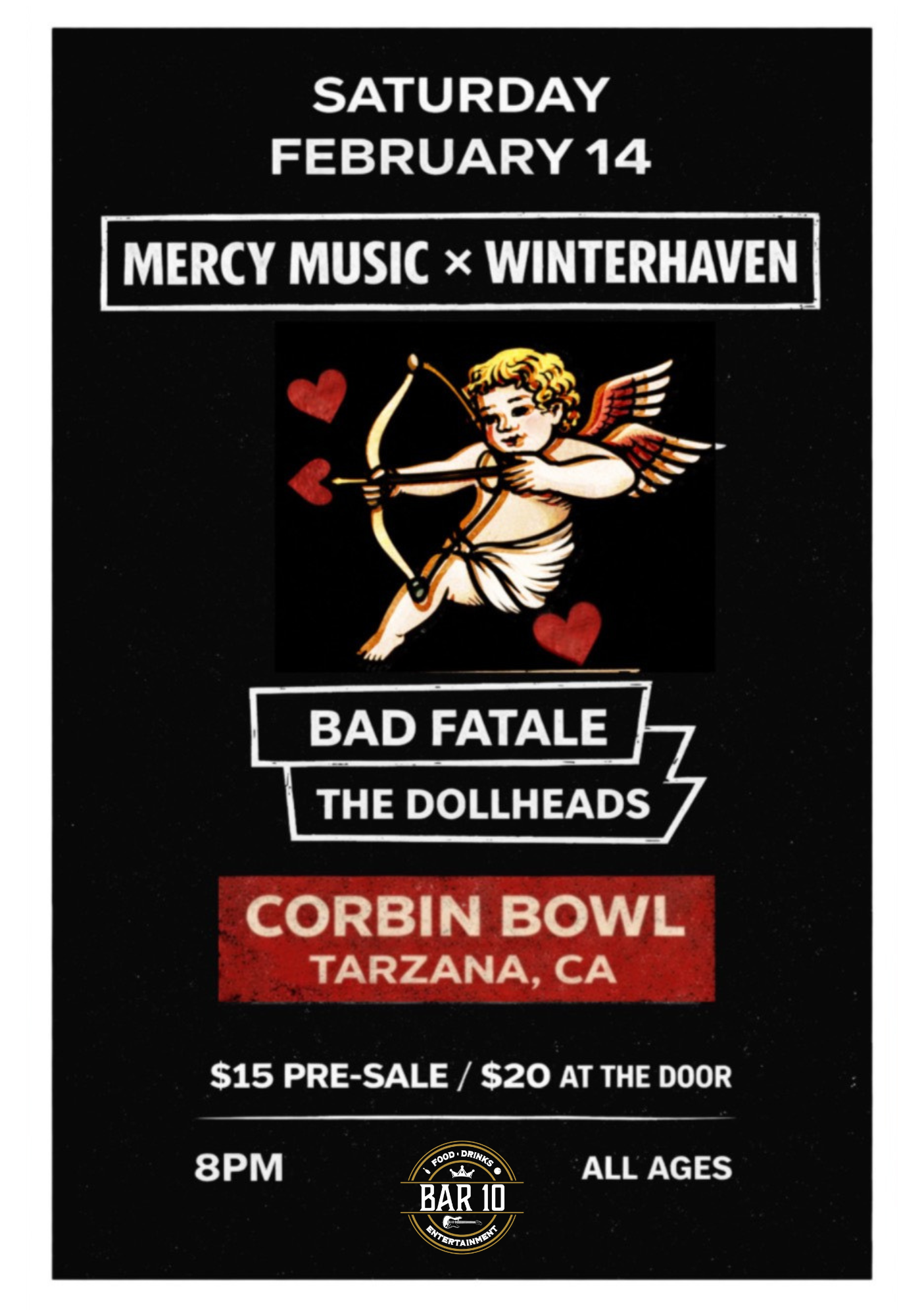 Mercy Music and Winterhaven Tour with The Dollheads and Bad Fatale