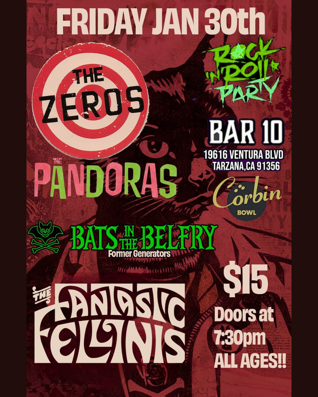 The Zeros, Pandoras, Bats in the Belfry, and The Fantastic Fellinis