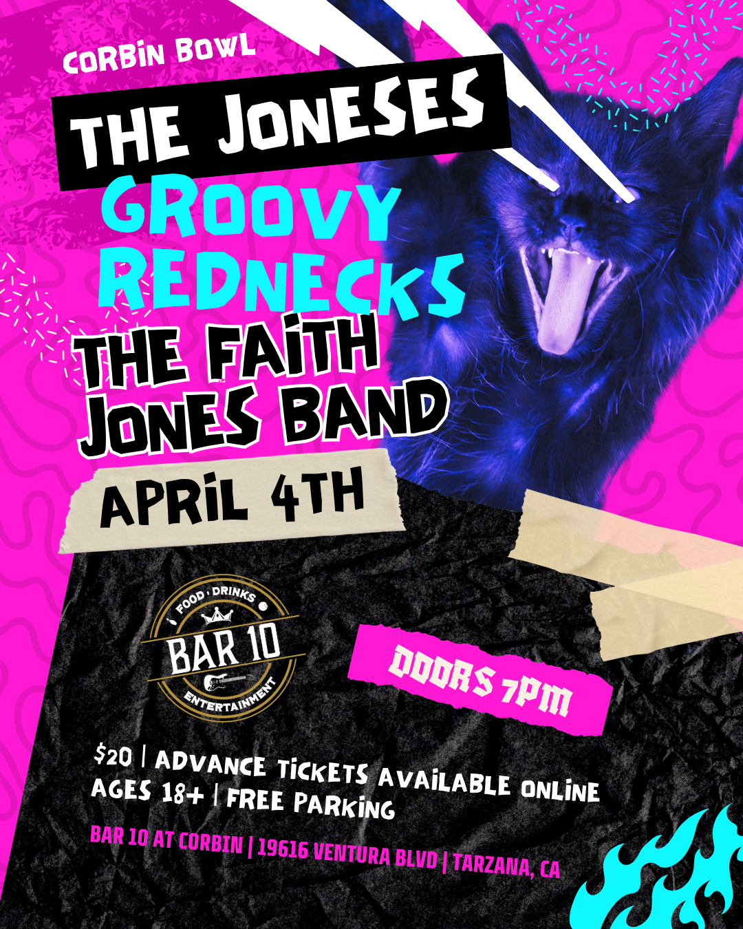 The Joneses, with Groovy Rednecks, and The Faith Jones Band