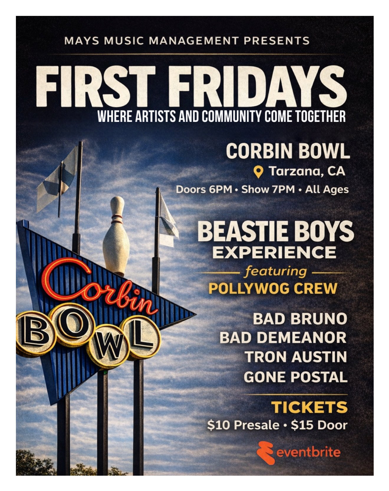 Pollywog Crew - the Beastie Boys Experience, with special guests Bad Bruno, Bad Demeanor, Tron Austin, and Gone Postal