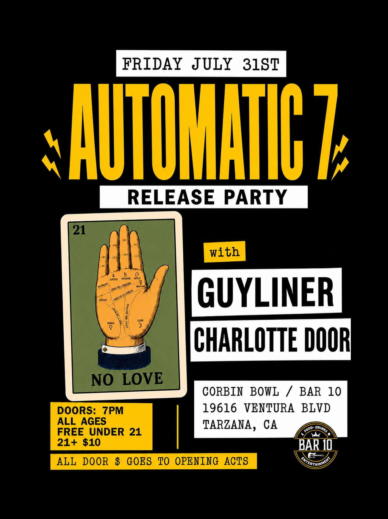 Automatic 7 Single Release Show, with Guyliner and Charlotte Door