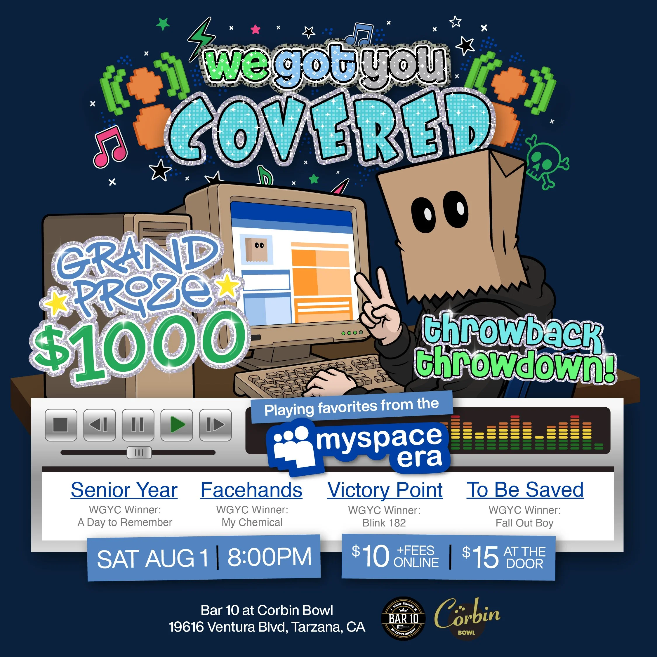We Got You Covered, Playing Your Favorites from the Myspace Era with Senior Year, Victory Point, Facehands, and To Be Saved