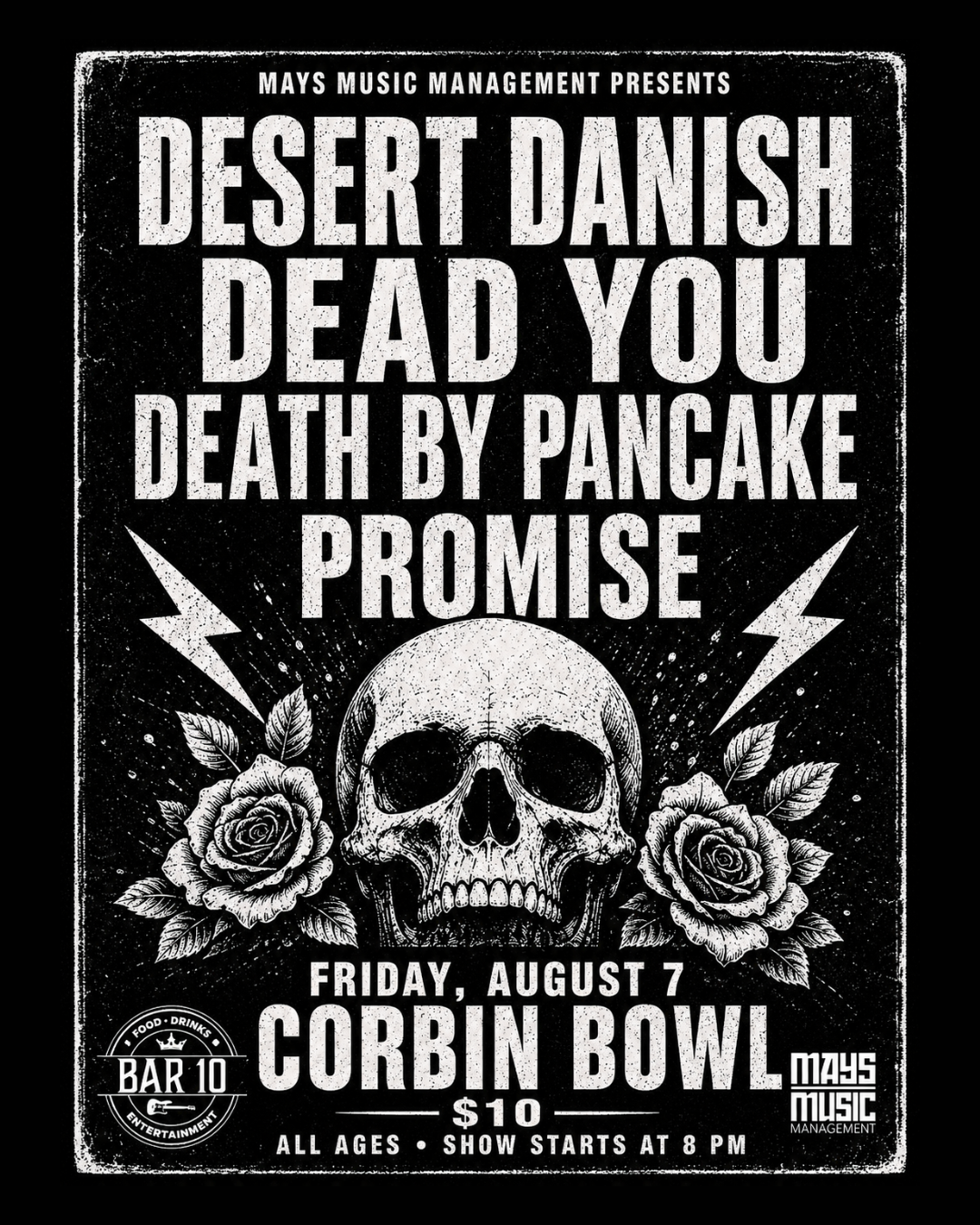 First Fridays with Desert Danish, Dead You, Death by Pancake, and Promise
