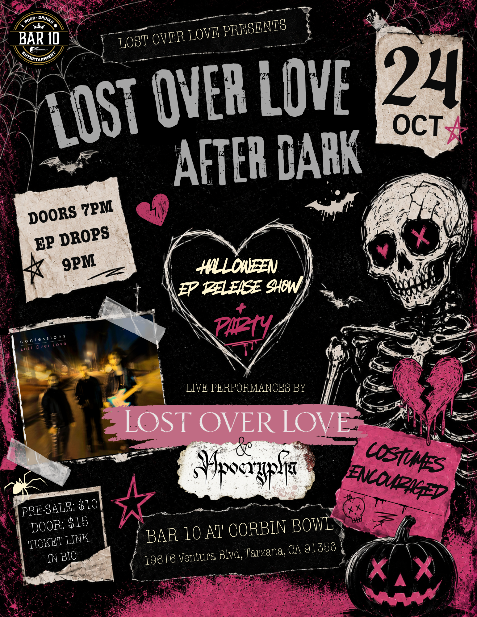 Lost Over Love &amp; Apocrypha, Halloween EP Release Party!
