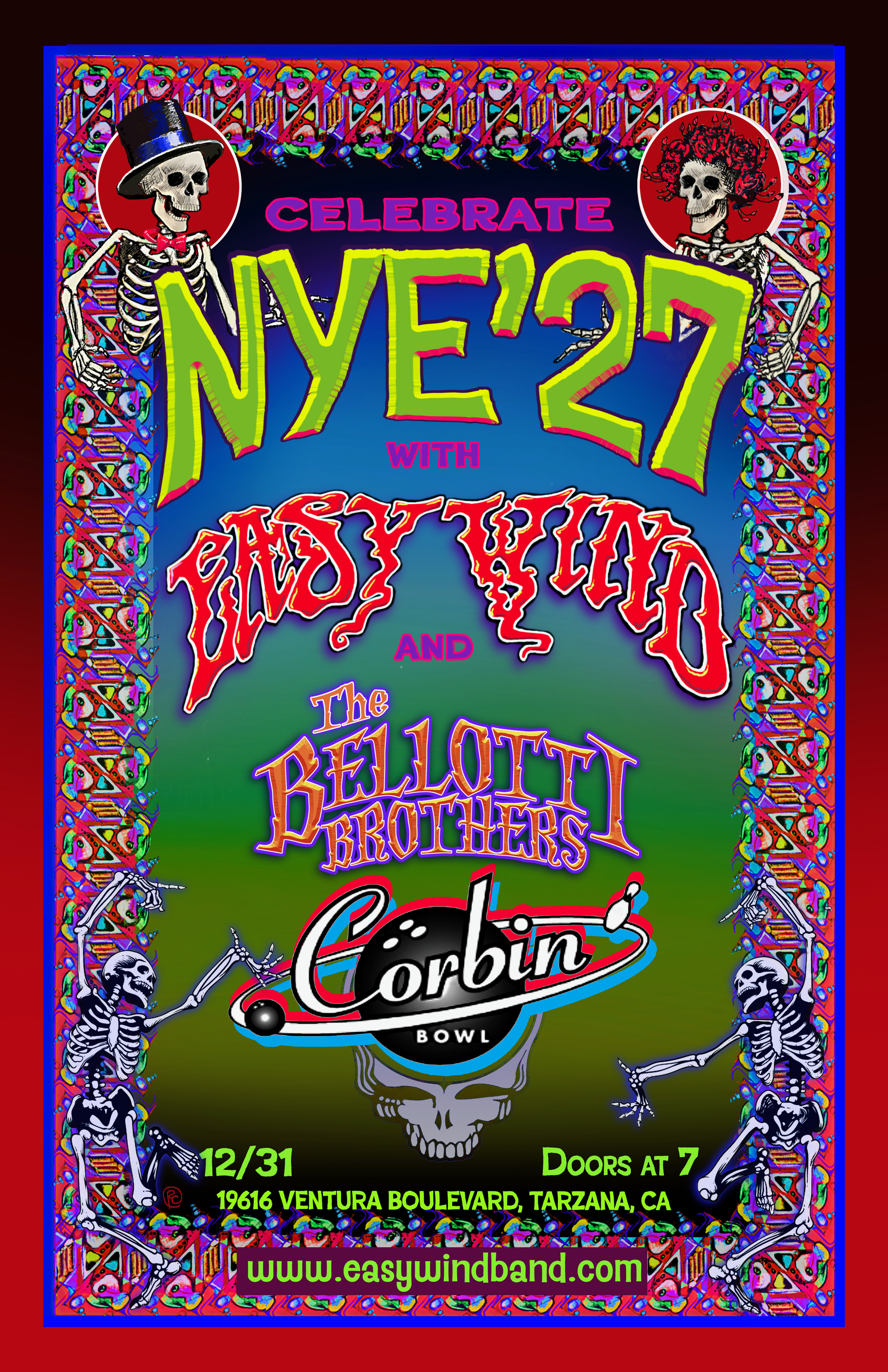 NYE '27 Party with Easy Wind and The Bellotti Brothers!