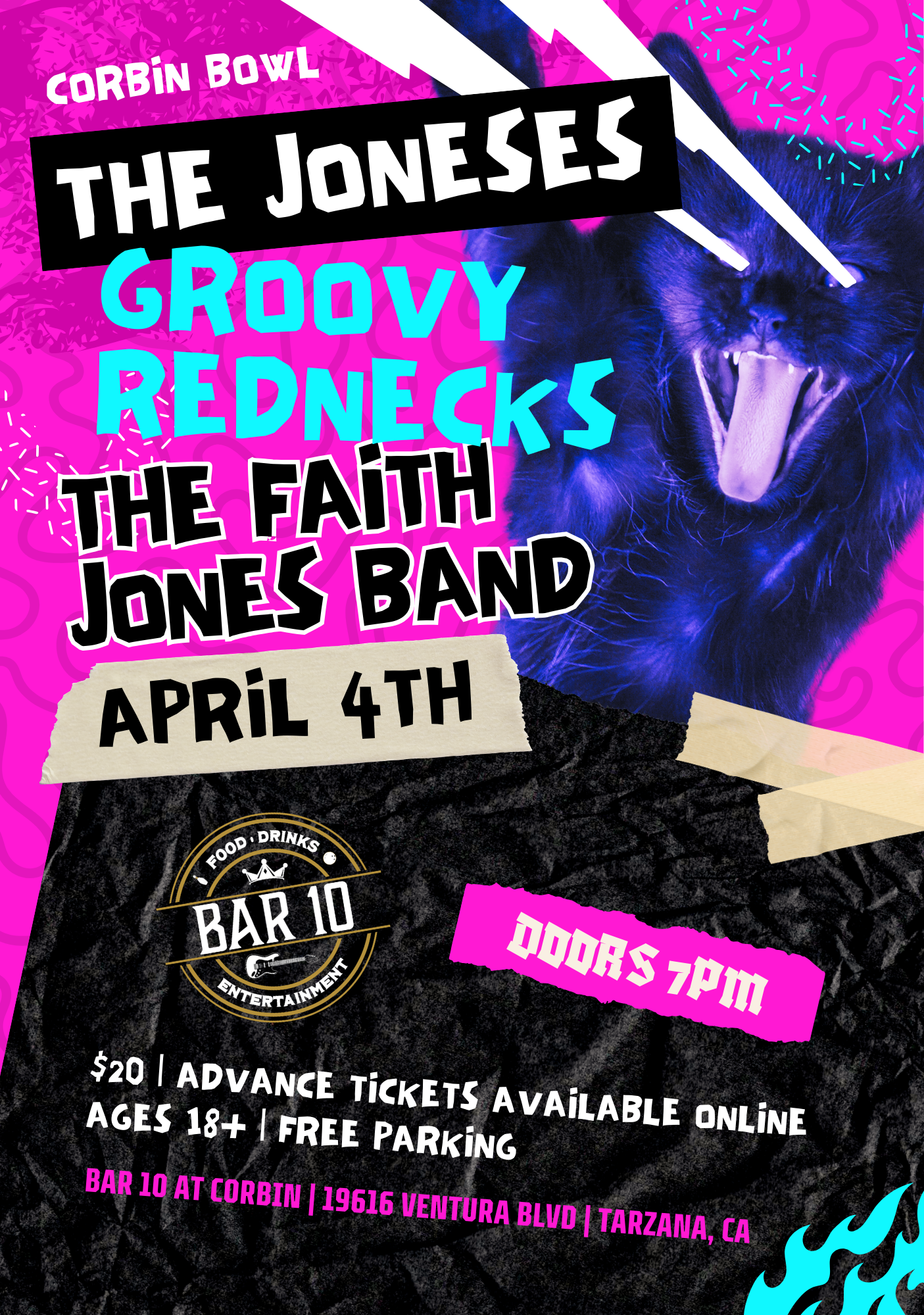 Corbin Bowl Live music with the joneses, groovy rednecks, and the faith jones band