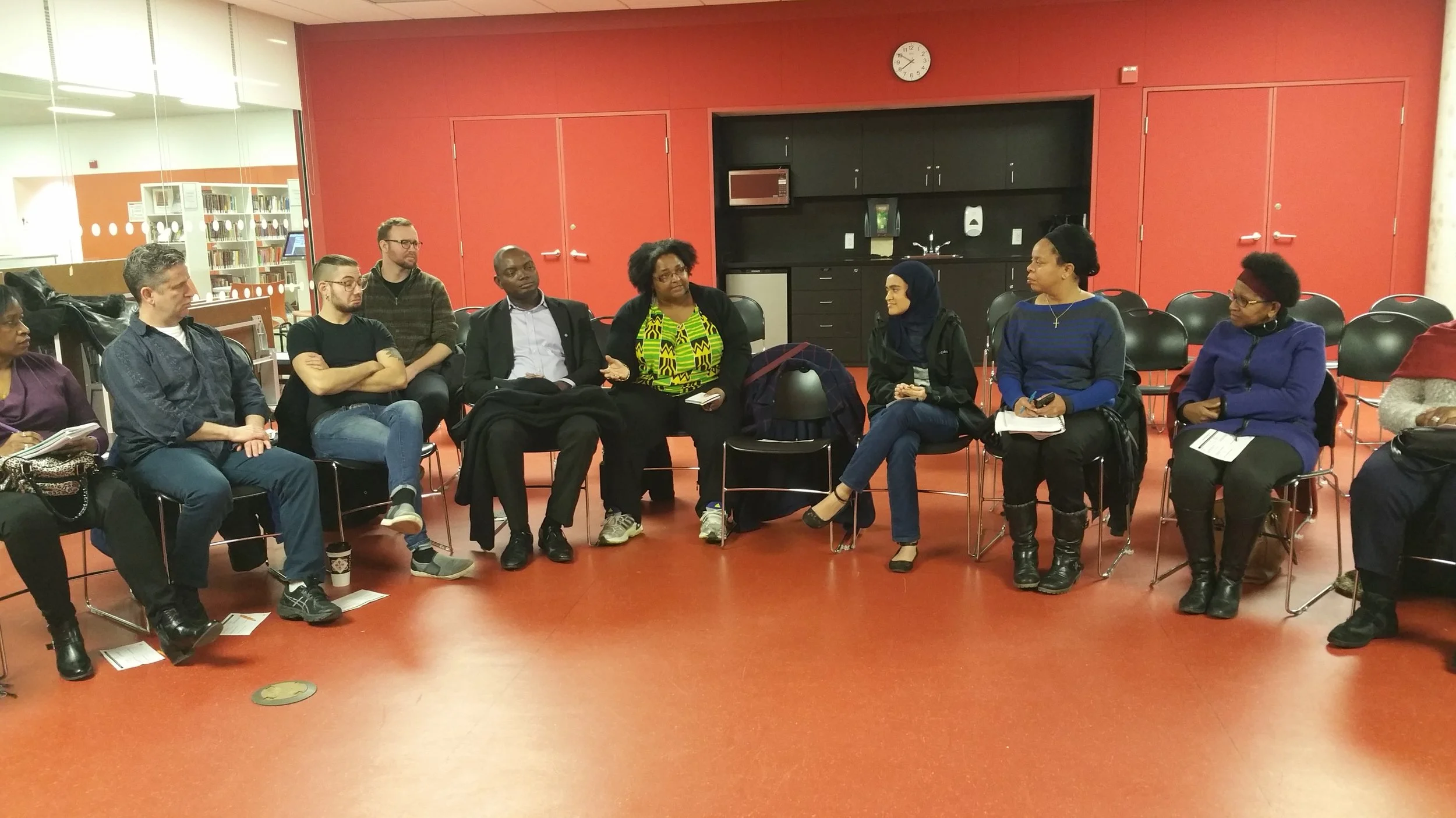 Gabriel Enxuga, Sylvia Parris and other attendees