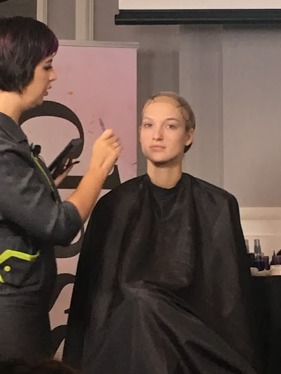 Makeup artist Jessica Padilla creating a 1920's flapper look. 