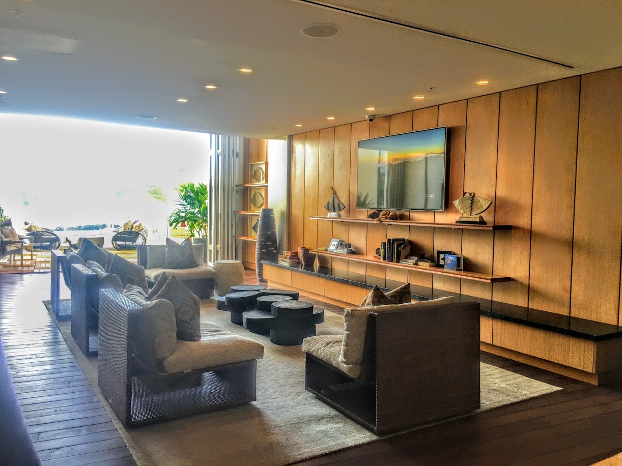 One of the warm, inviting seating areas in the lobby. 