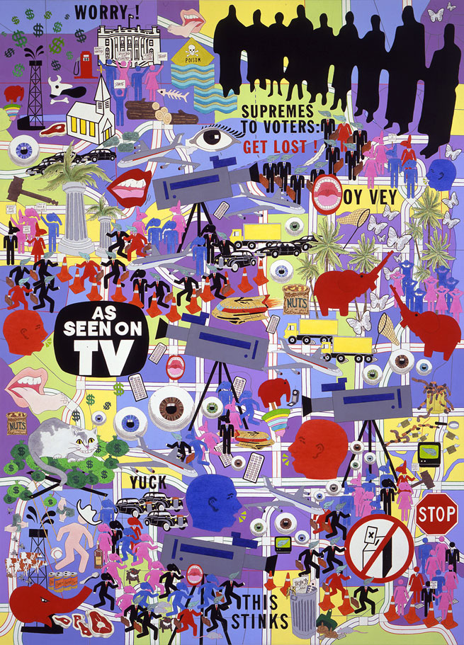 Land of the Stupid 2001 • Acrylic on canvas • 84" x 60 (2000 Presidential election)