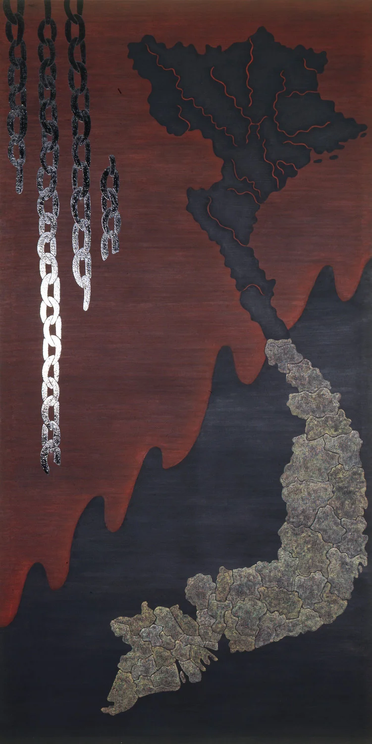 Vietnam 1985-86 • Oil and wax on canvas, 108" x 54