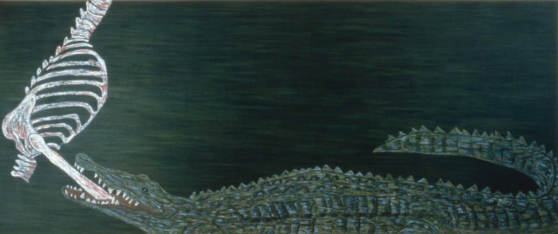 Crocodile 1982 • Oil on canvas, 67" x 162