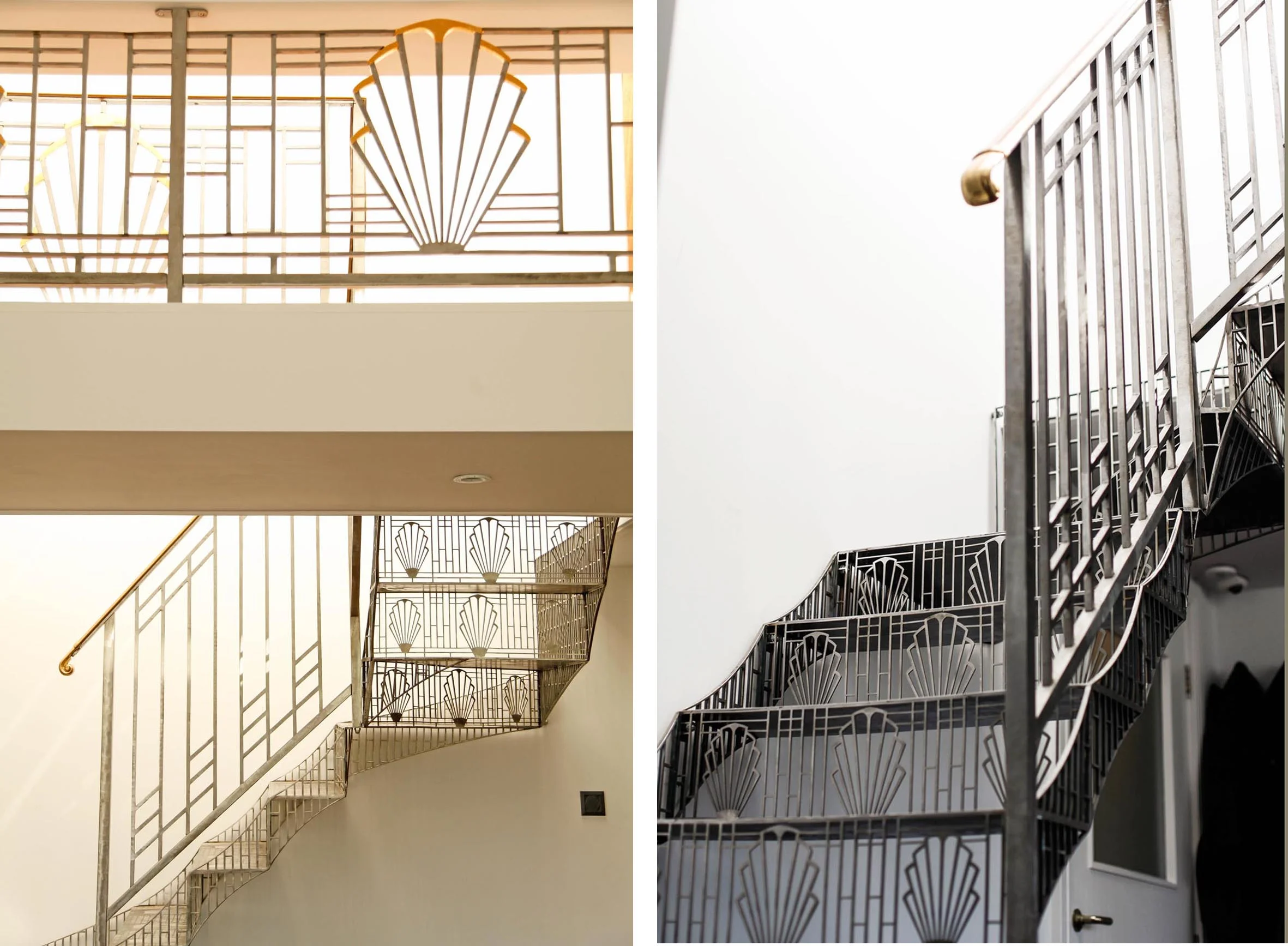 The stunning bespoke metal staircase designed and made by Jaz Asbury