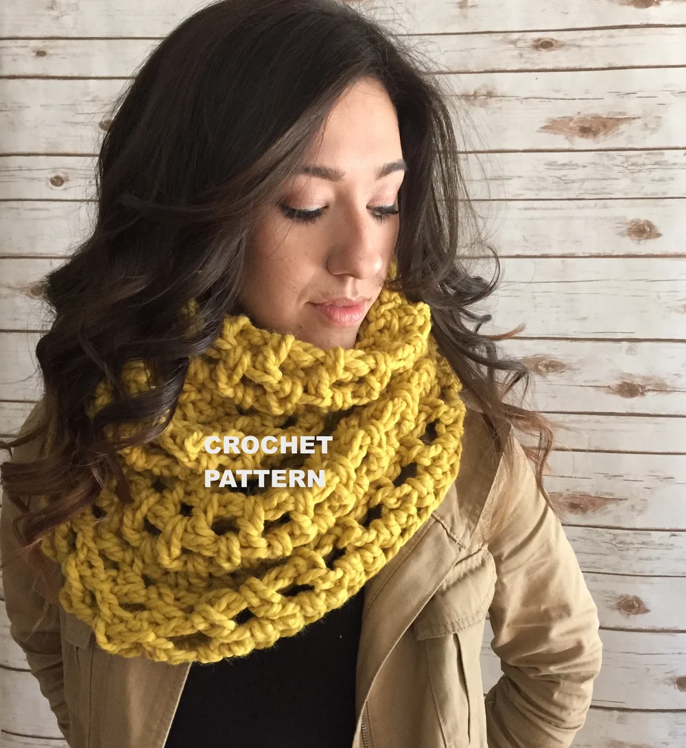 oversized crochet scarf