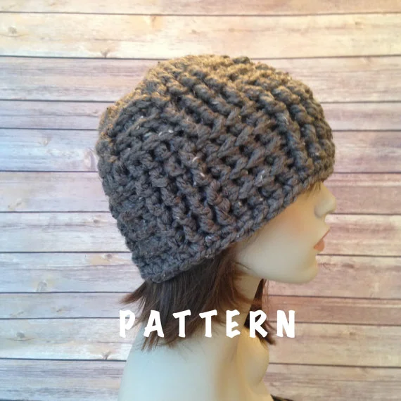 Chunky Basketweave Beanie Pattern