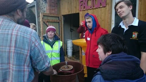 Day Two of our Apple Course with Plumpton - pressing the juice