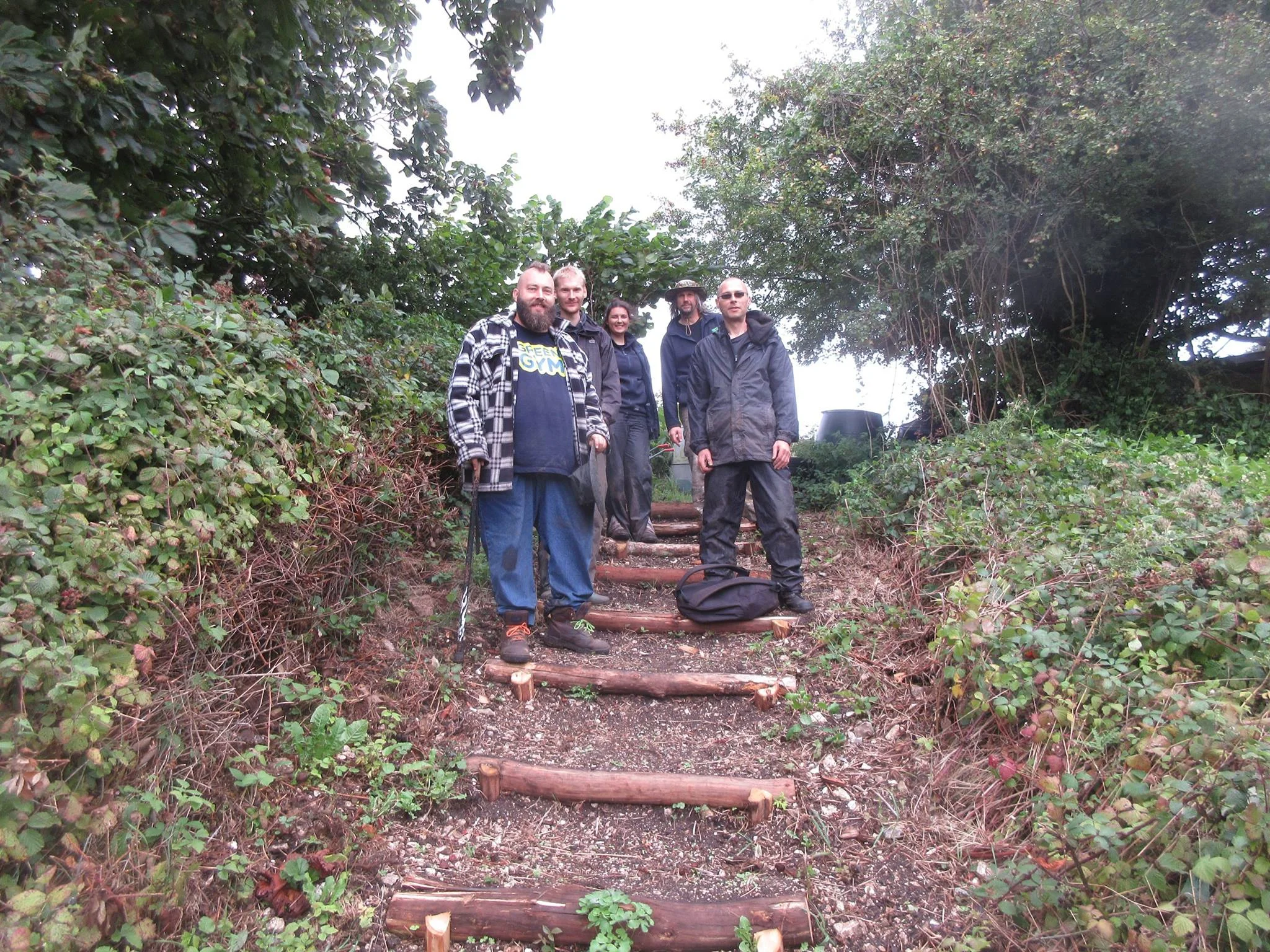 The Conservation Volunteers mending steps