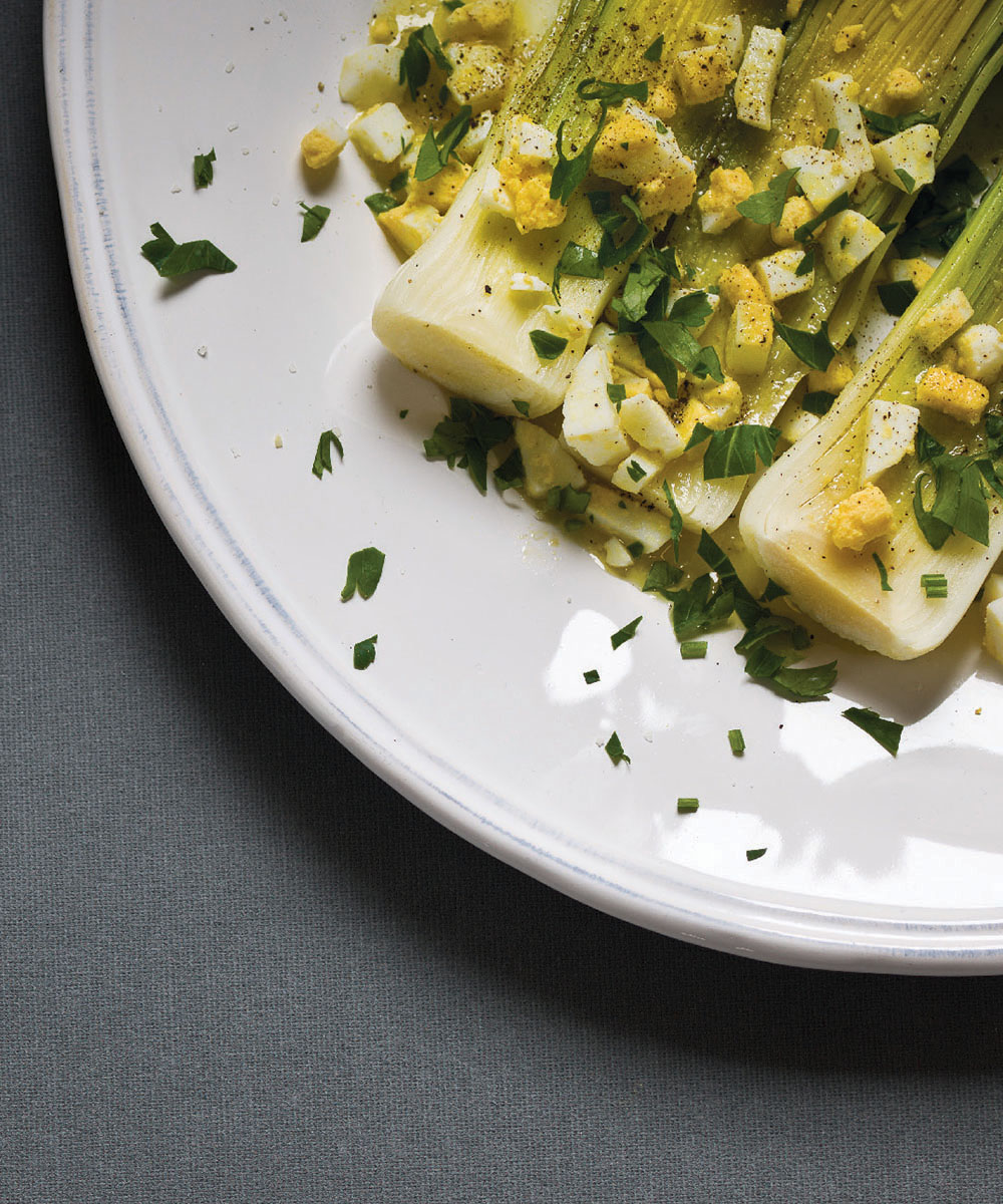 Leek Vinaigrette with Eggs & Herbs
