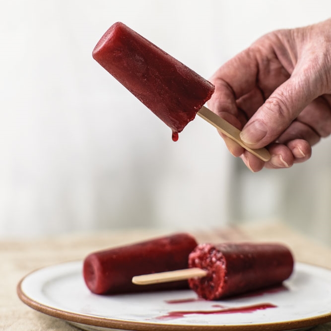 Blackberry Lavender Popsicles