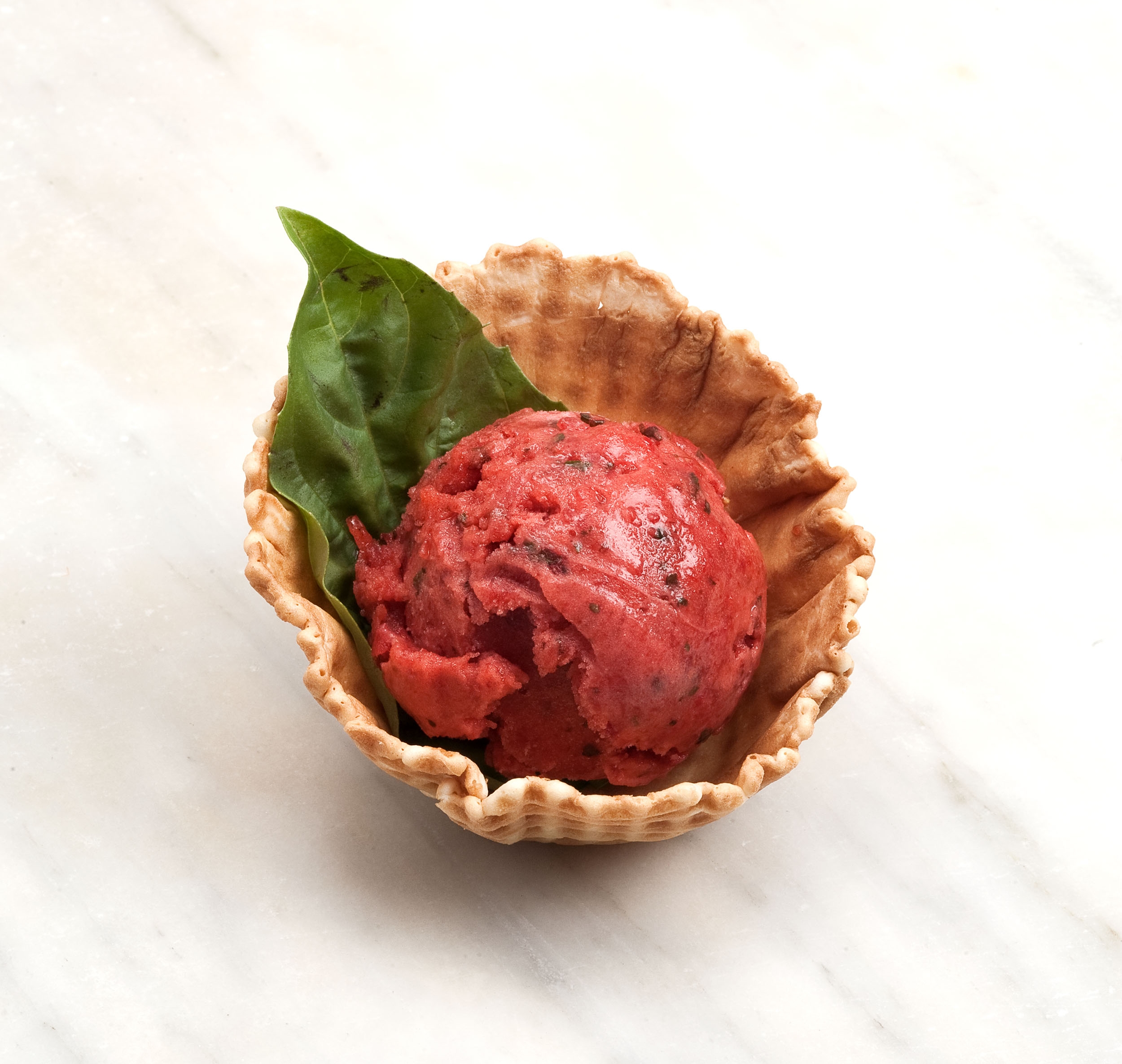 Strawberry Basil Sorbet