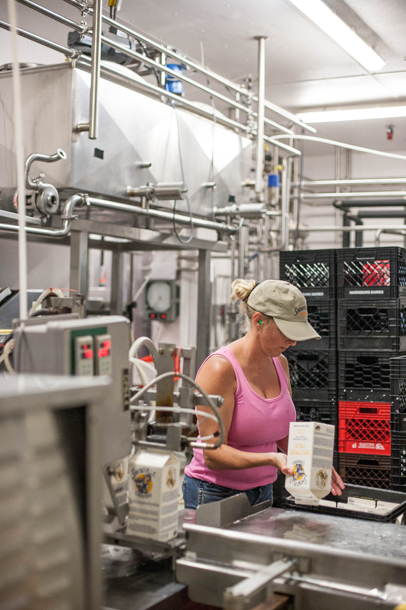  The Snowville Creamery plant, housed in an unassuming outbuilding on the Dix/Hall farm, is small but efficient, processing 16,000 gallons of dairy product a week. Plant manager John Stock says the facility can handle more volume as demand increases.