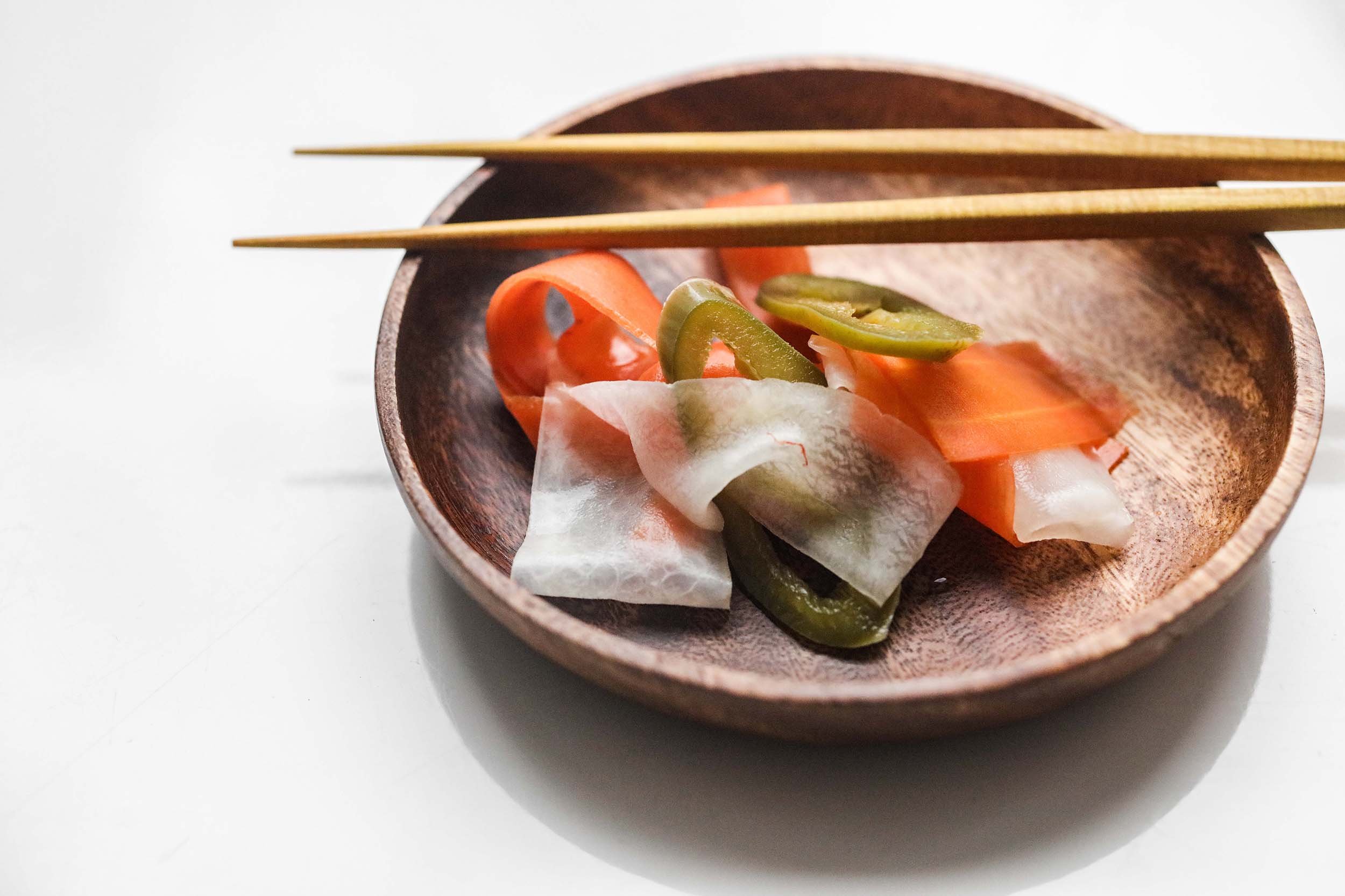 Pickled Carrots, Daikon & Jalapeños