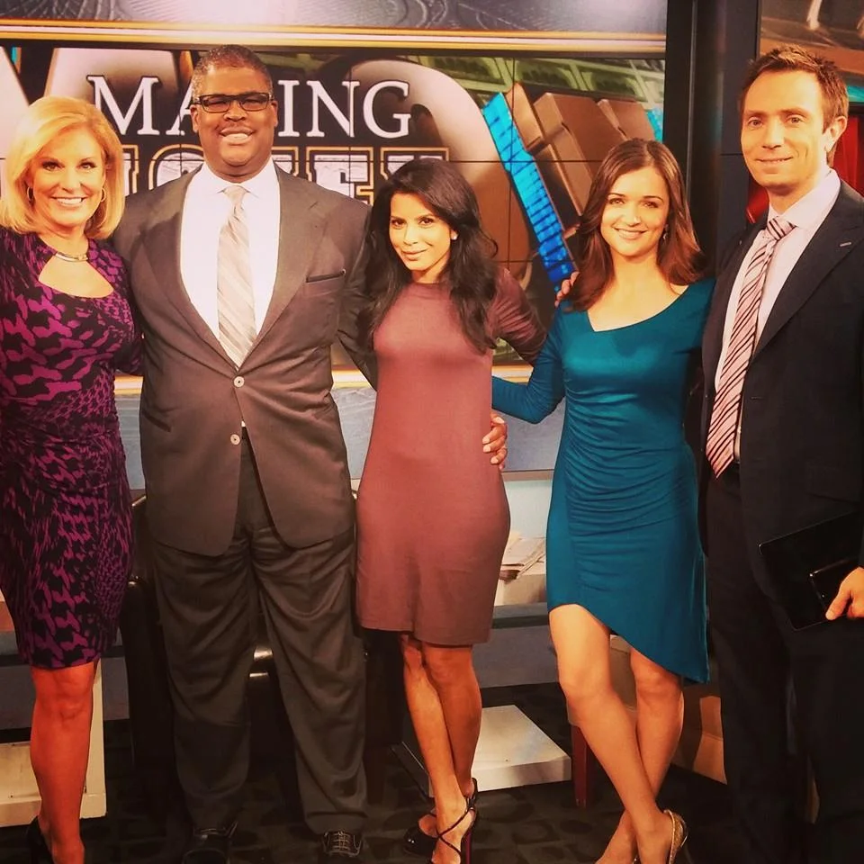 Carrie with Fox Business' Charles Payne and the gang