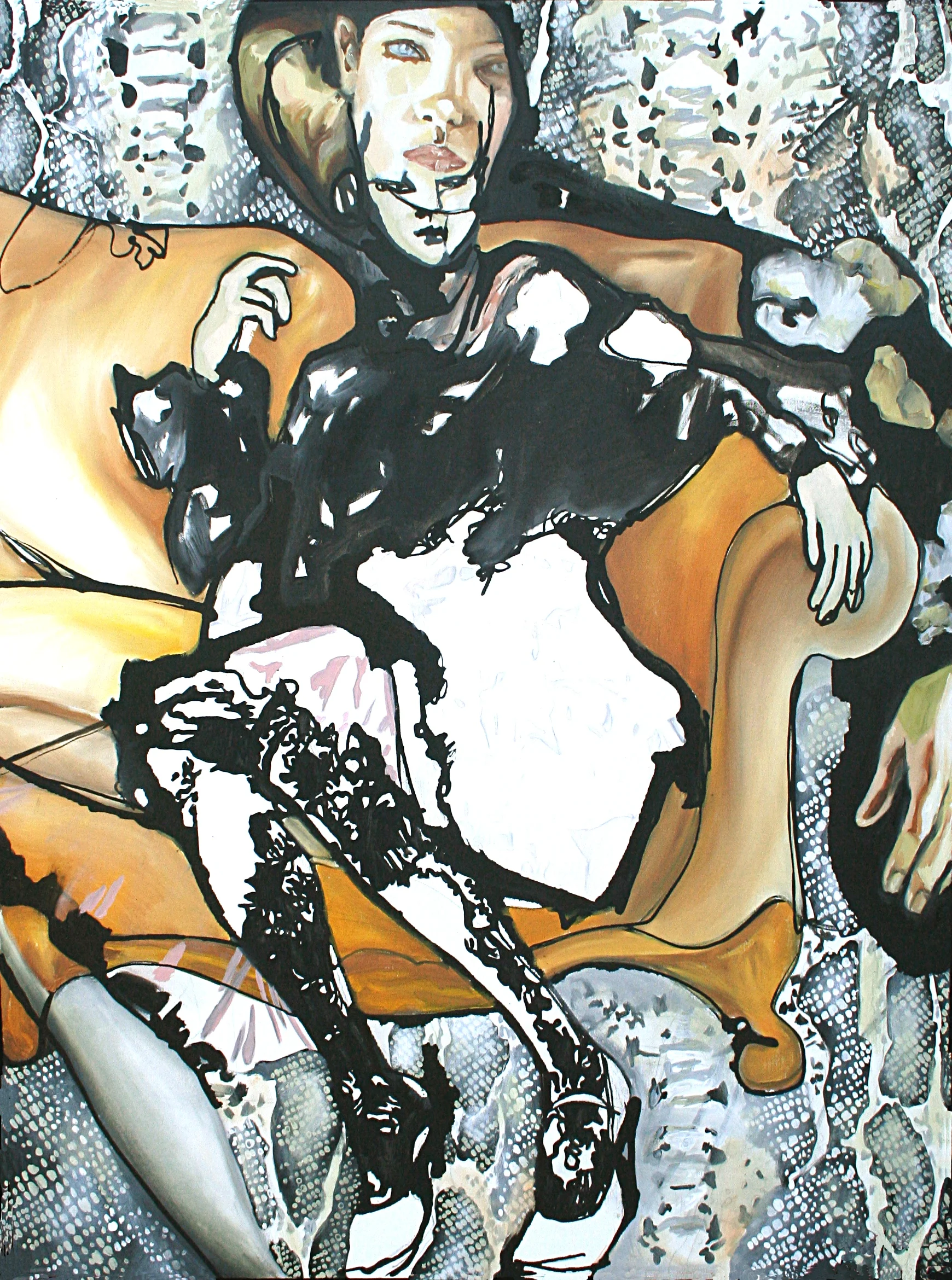 Girl on a Yellow Couch