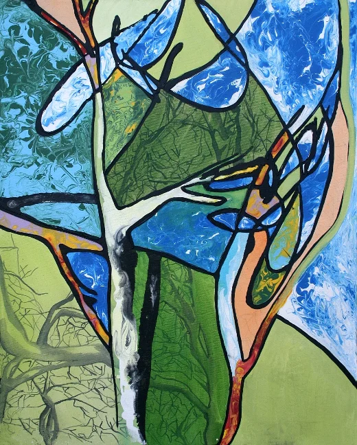 Umbrella Tree in Forest