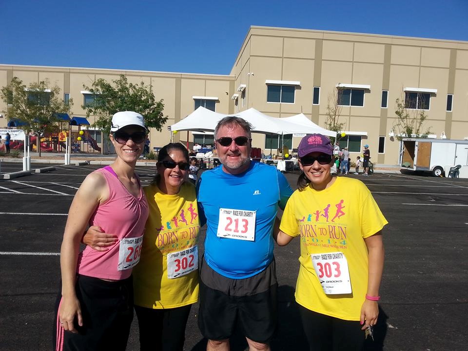 With Annette Garcia, Dan Rosecrans and Michelle Garcia at the Born to Run event