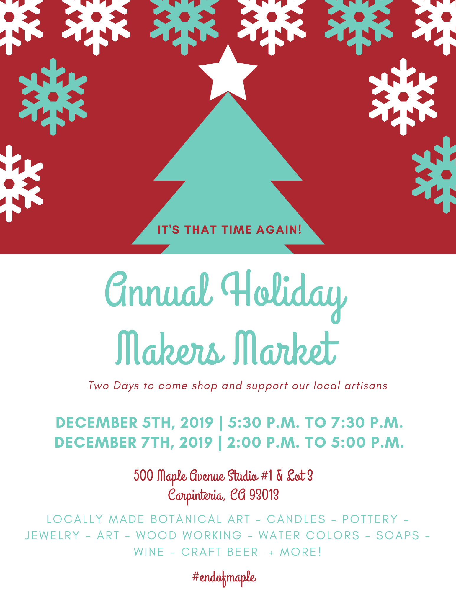 Annual Holiday Makers Night Market