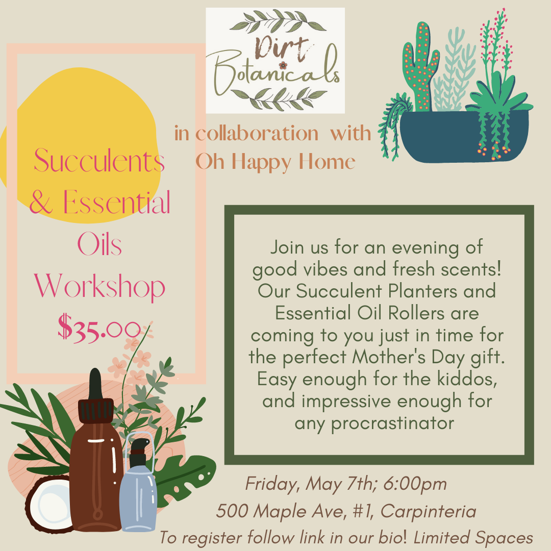 Succulent and Essential Oil Workshop