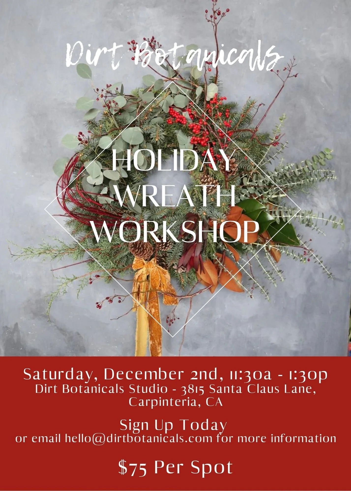 Holiday Wreath Workshop 