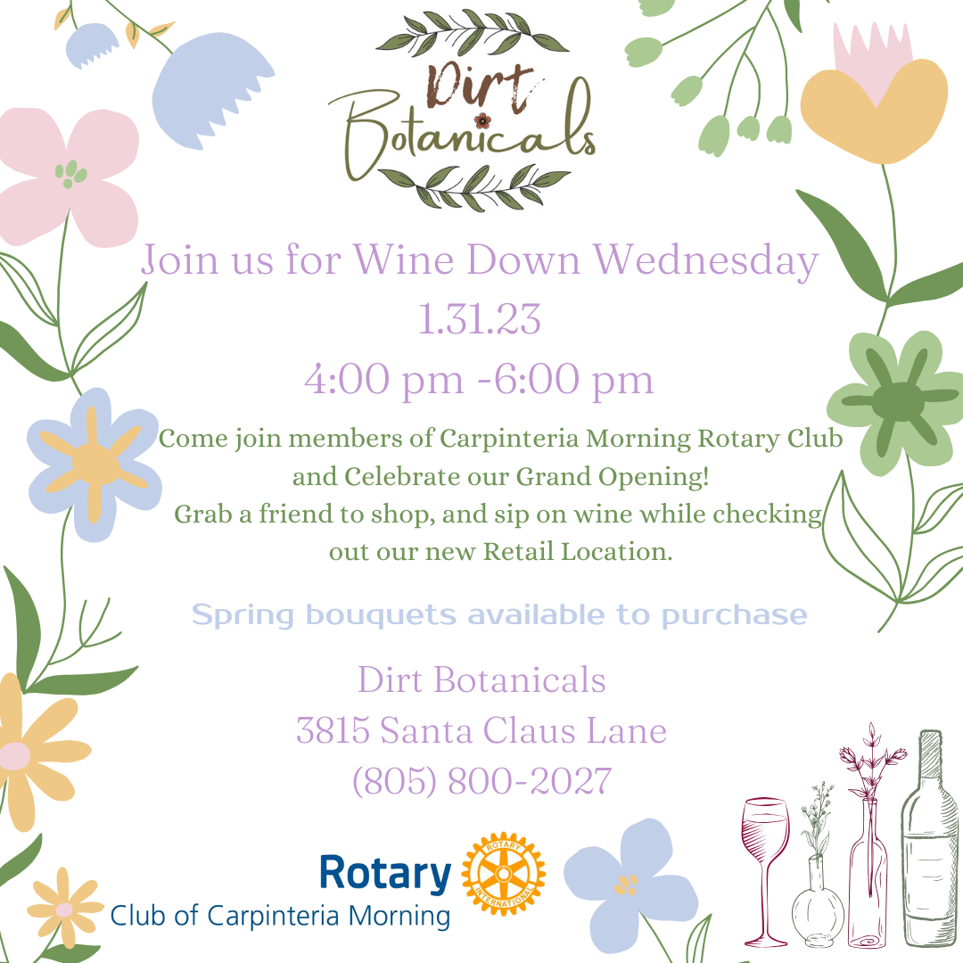 Wine Down Wednesday with Carpinteria Morning Rotary