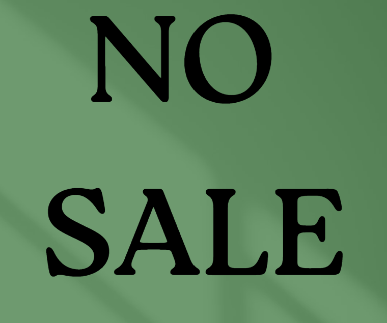 NO SALE
