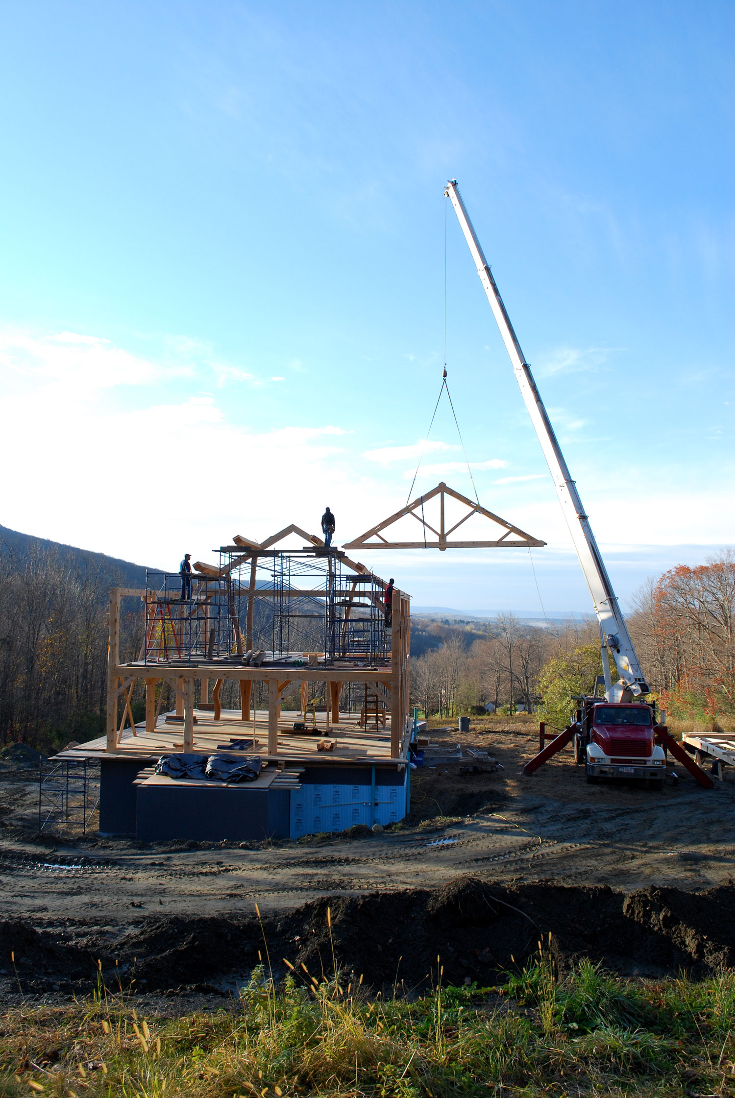 The making of a timber framed home - Berkshire Mountain Design Build, LLC