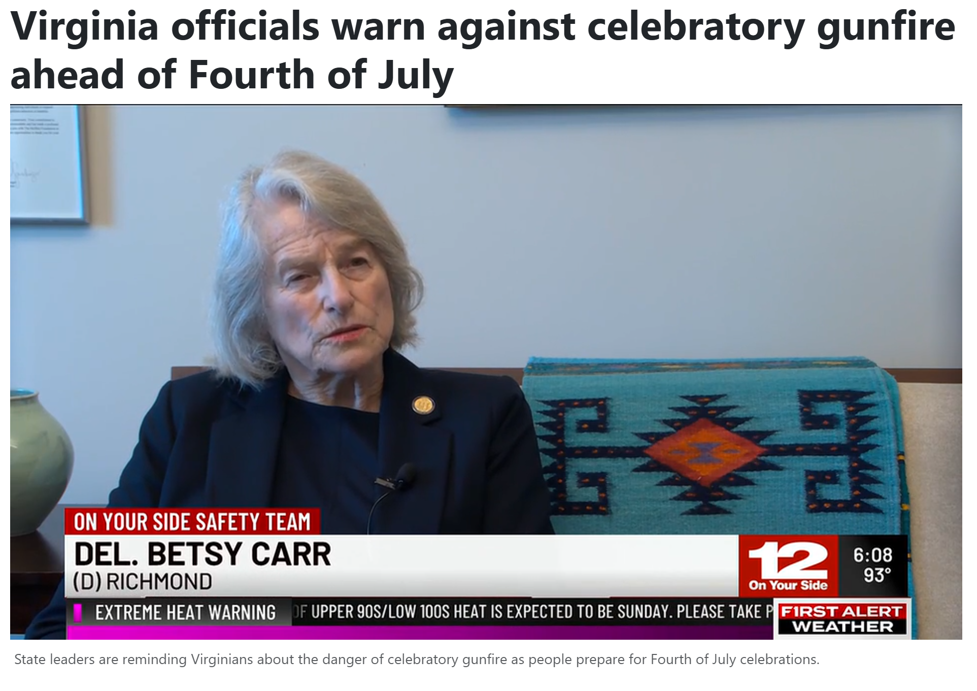 12 On Your Side: Virginia officials warn against celebratory gunfire ahead of Fourth of July