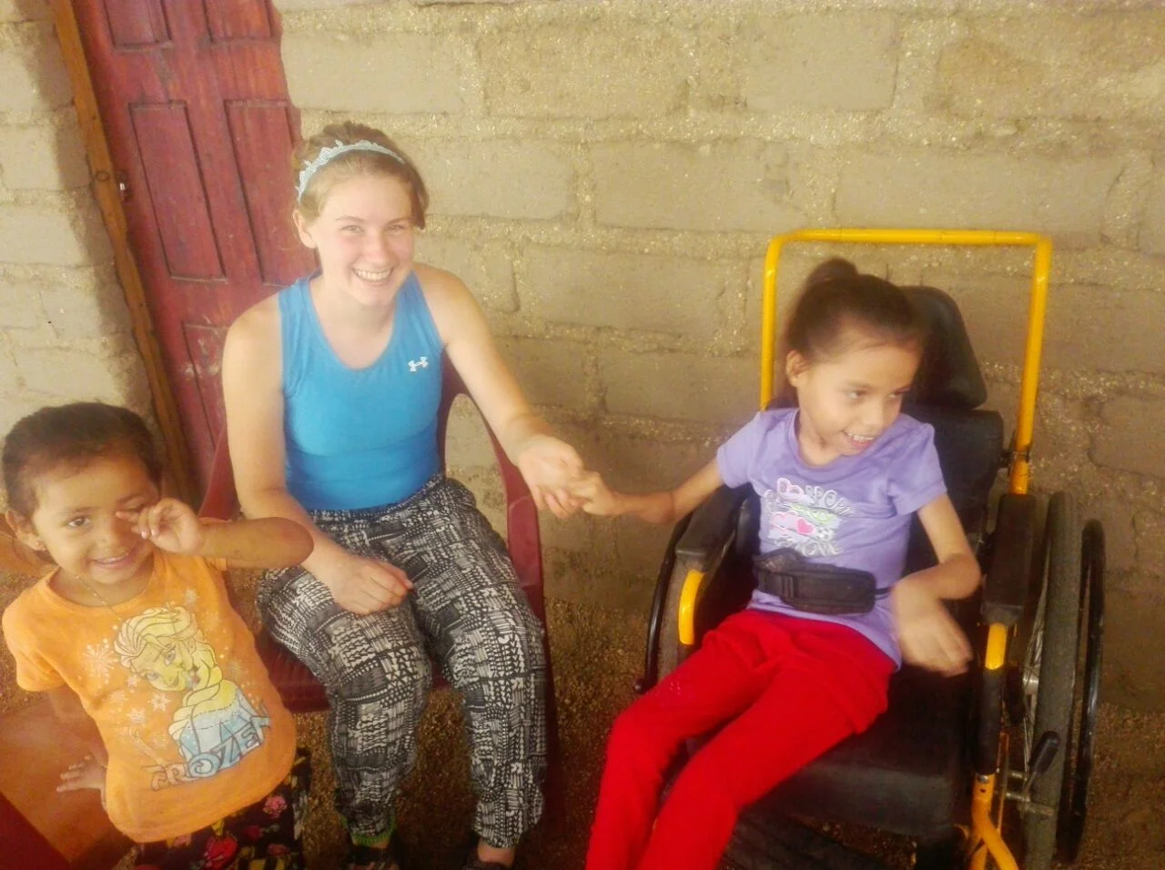 Naomi made a new friend with The Mercy Kids volunteer Serenity. A sweet moment.