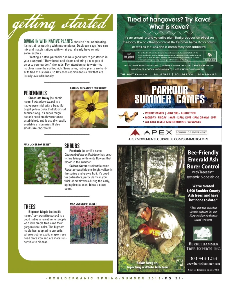 Native Gardens Bouderganic Magazine Spring/Summer 2019 Issue Page 3/3