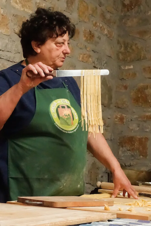 We learned how they make pasta and then create the different shapes. Not pictured: the plates of homemade pasta that we got to eat.