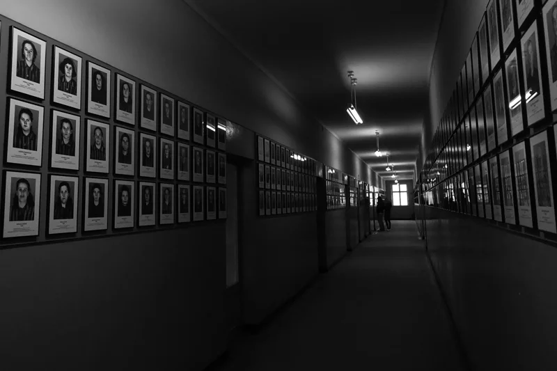 Auschwitz: pictures recording the prisoner's name, age, date they entered camp and date of death