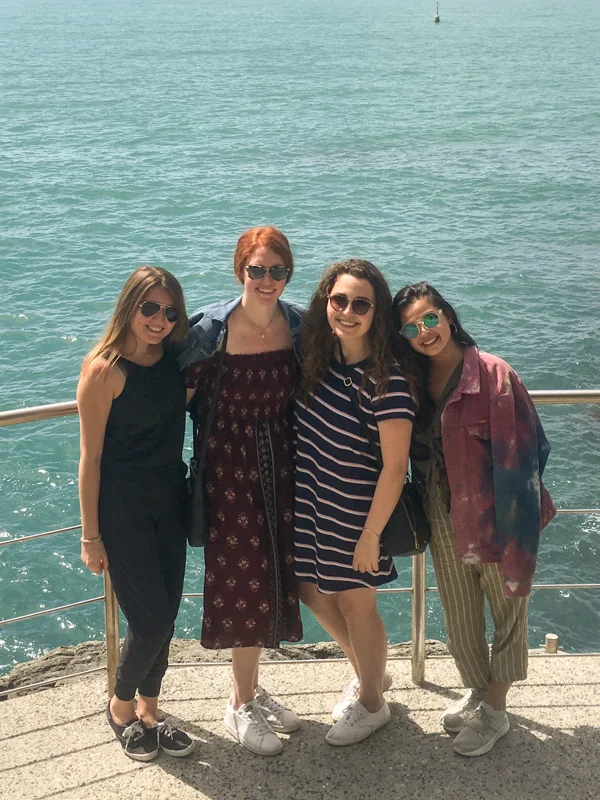 4.6.18. Cinque Terre: Charlie, Courtney, Caroline & me