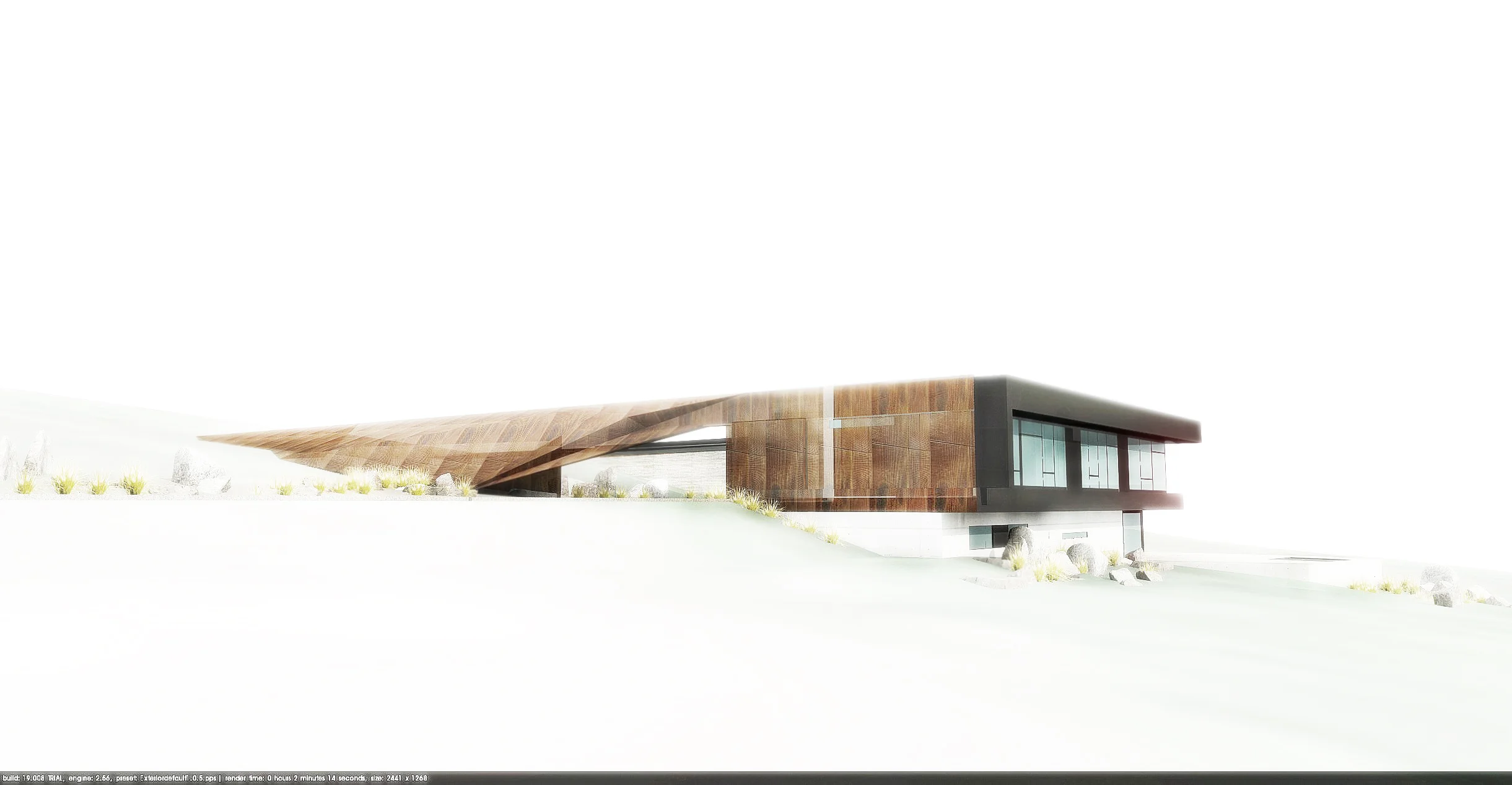  Rendering North elevation. 
