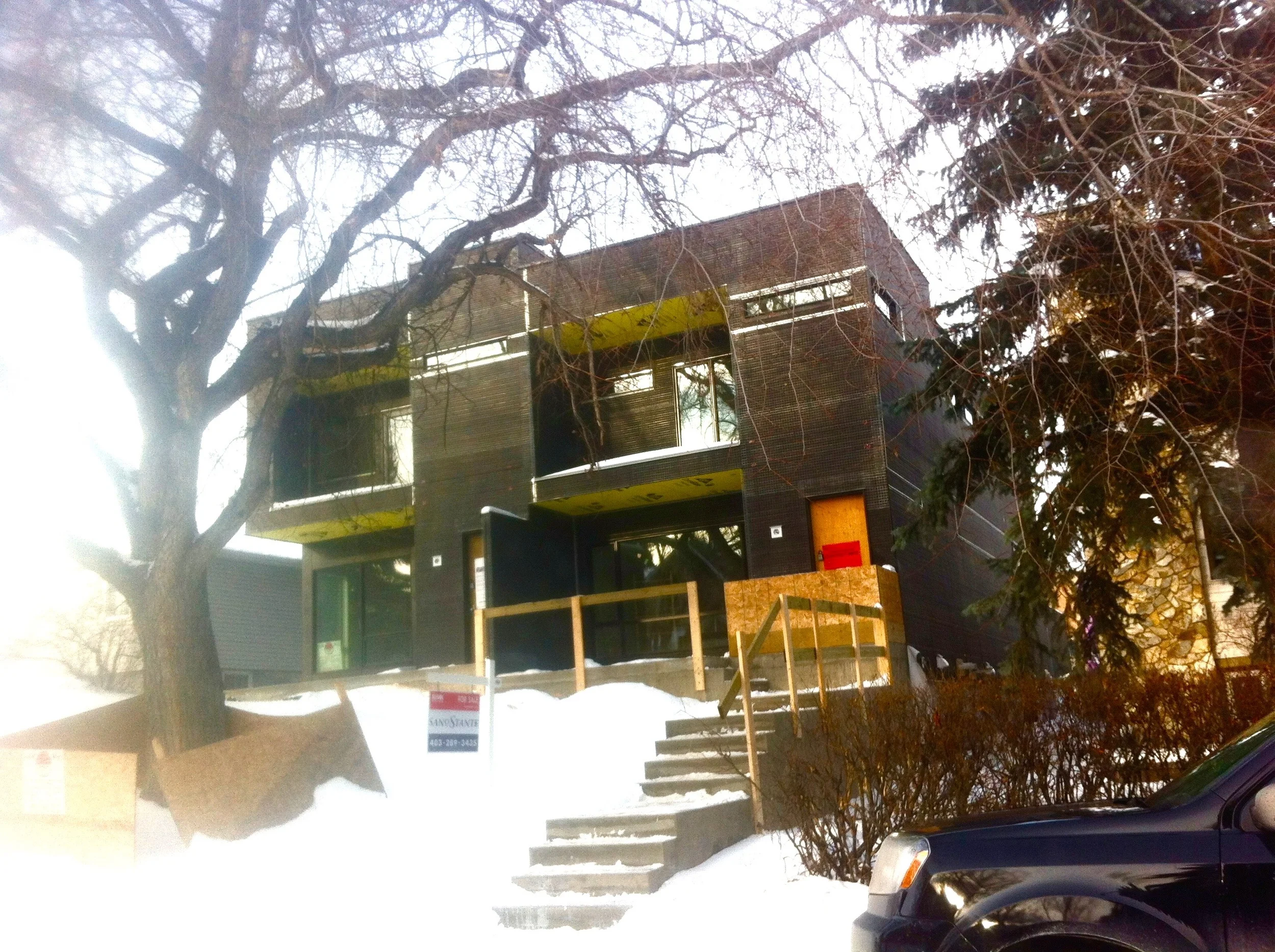  Duplex under construction. Architectural design by Stady Isetta, Calgary. 
