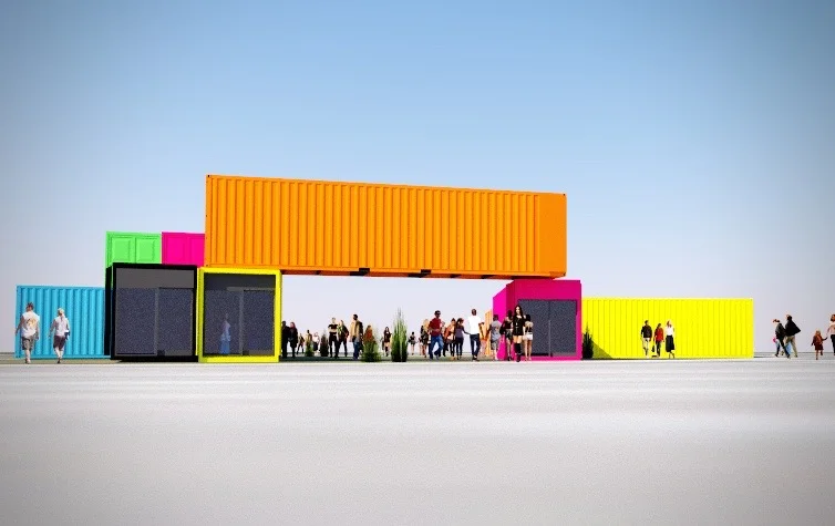 Port Moody shipping container park.