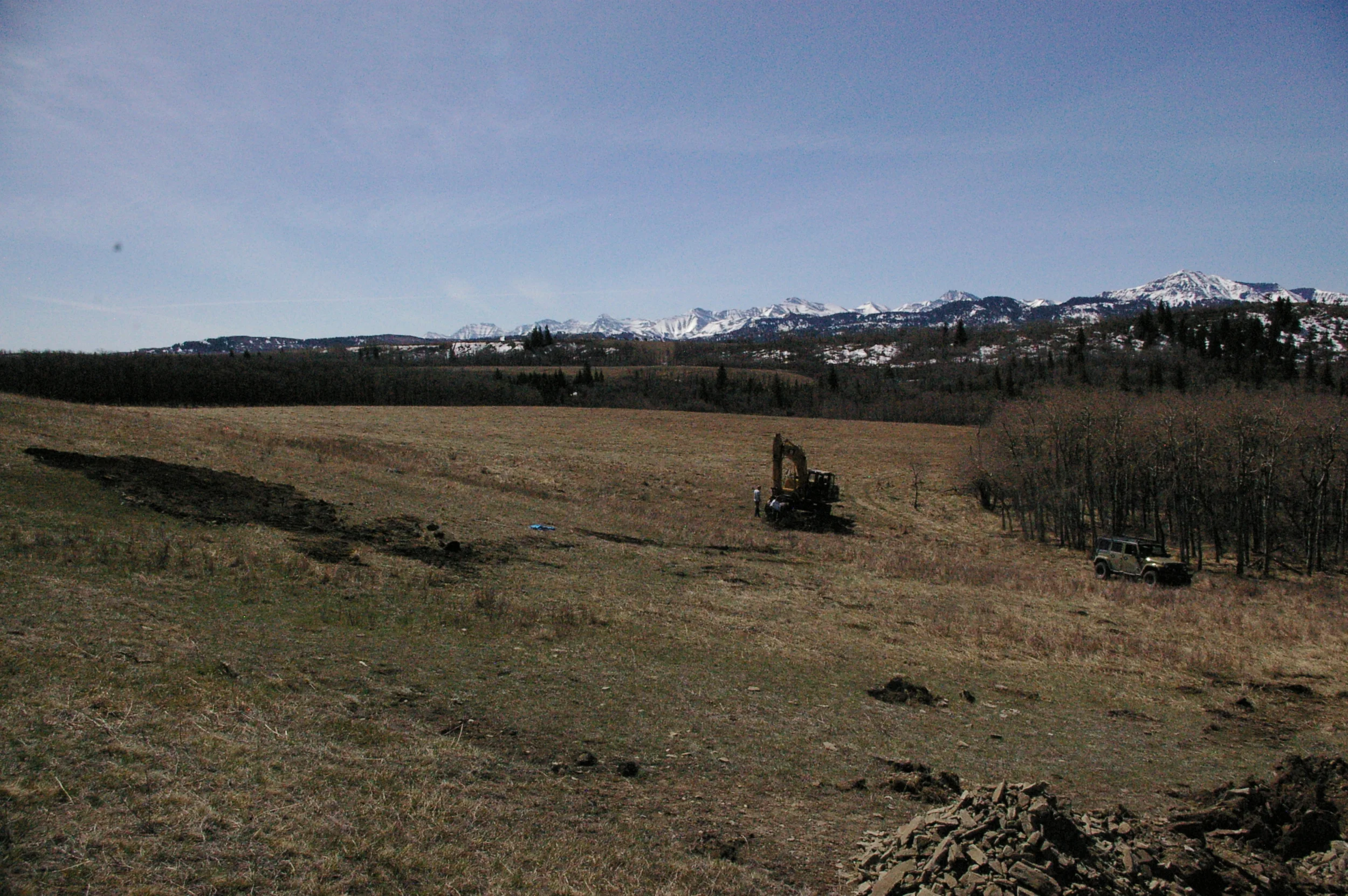  Site view looking West. 