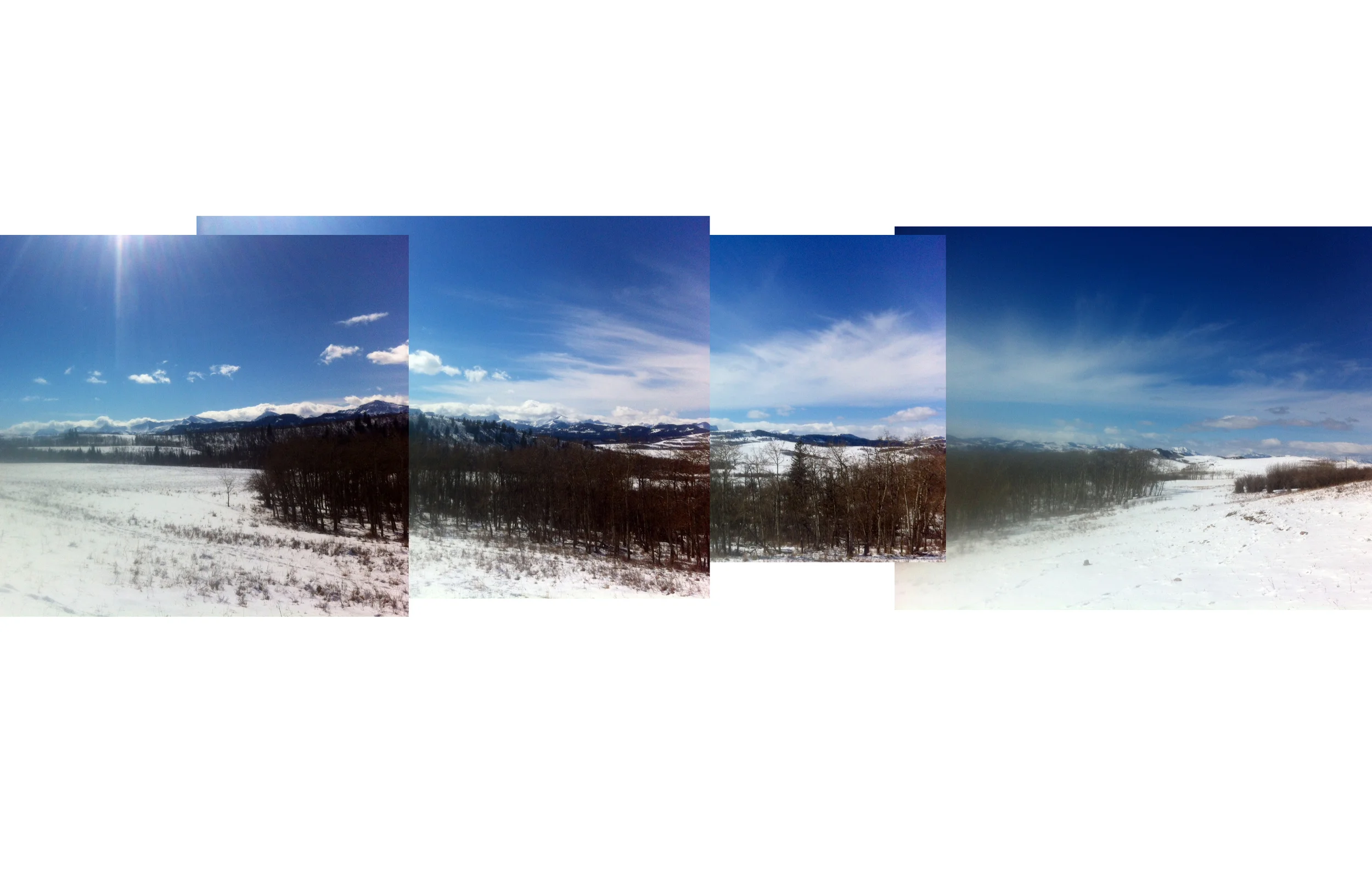  Panoramic view looking West. 